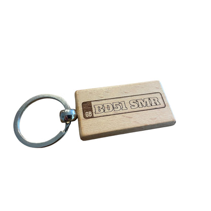 Personalised Wooden Car Number Plate Keyring Gift