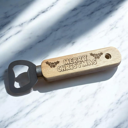 Christmas Wooden Beer Bottle Opener Gift