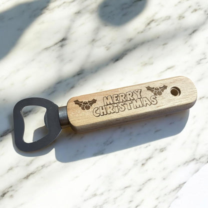 Christmas Wooden Beer Bottle Opener Gift