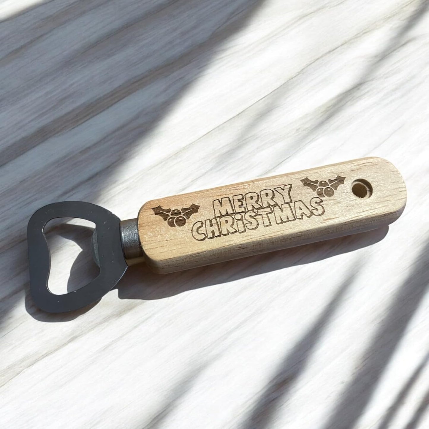 Christmas Wooden Beer Bottle Opener Gift