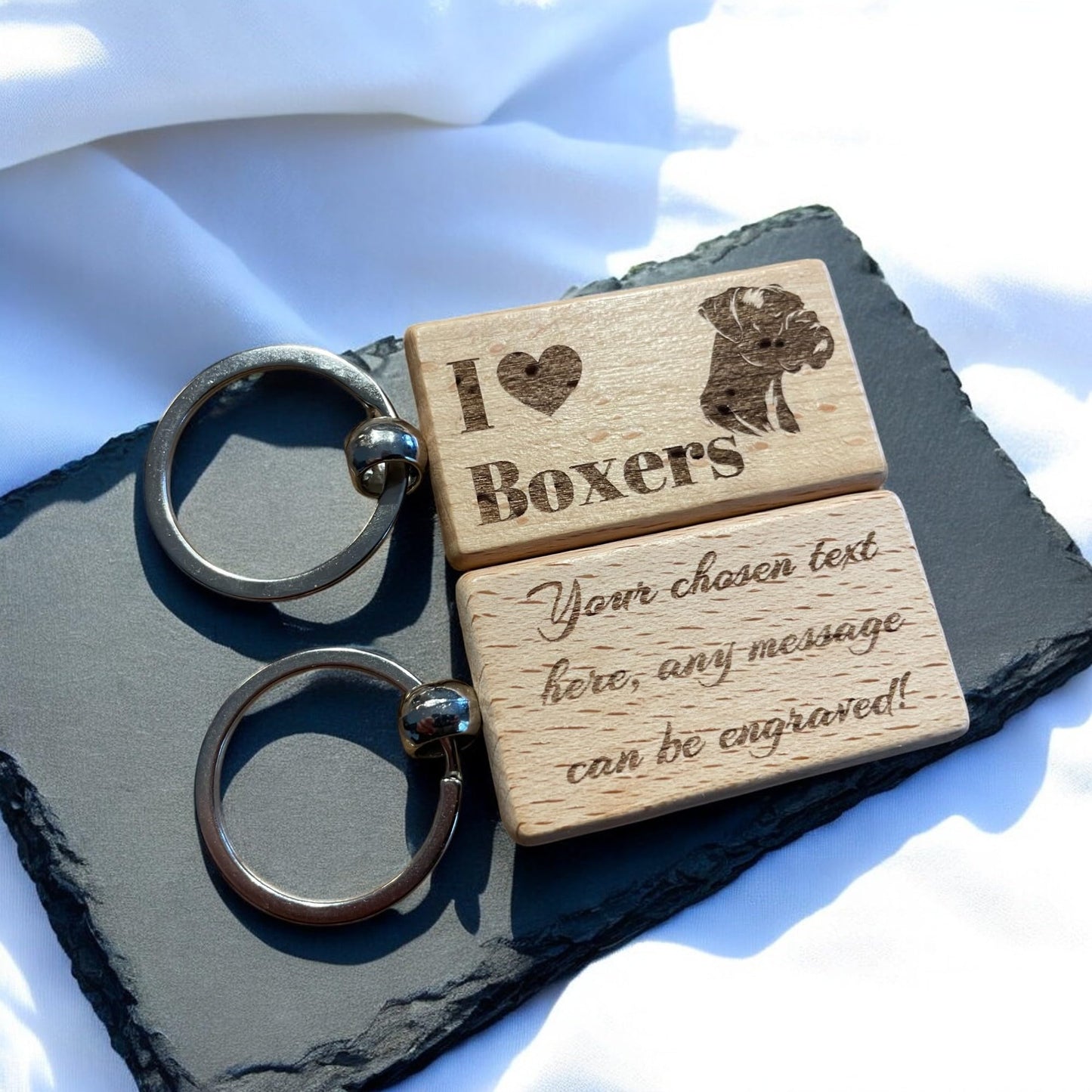 Personalised Boxer Dog Keyring Dog Lover Gift