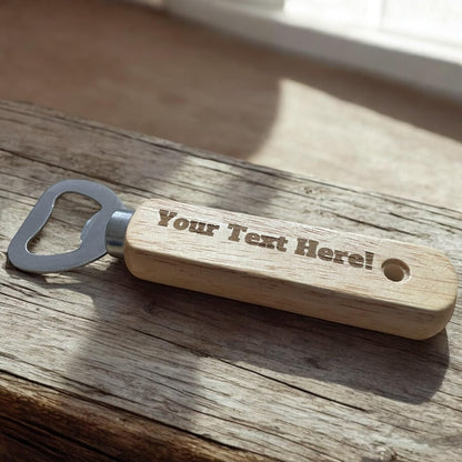 Personalised Wooden Beer Bottle Opener Gift