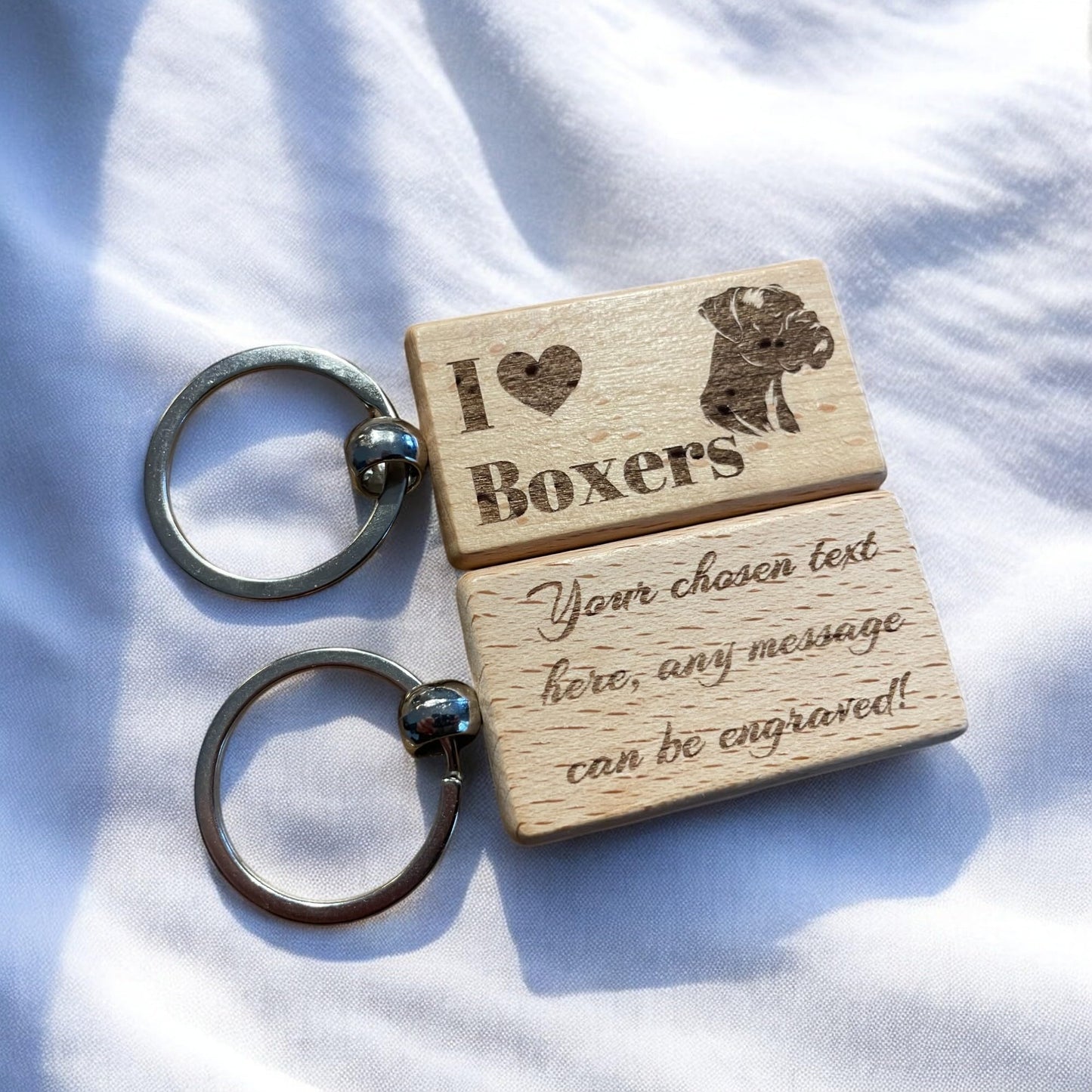 Personalised Boxer Dog Keyring Dog Lover Gift