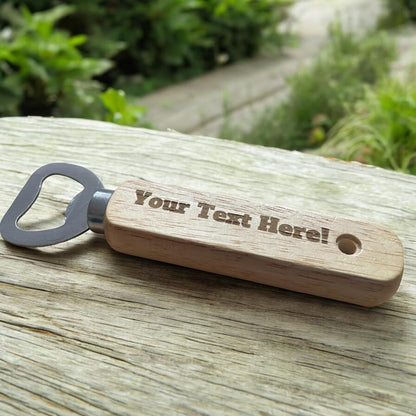 Personalised Wooden Beer Bottle Opener Gift