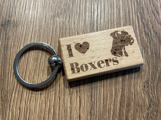 Boxer Keyring Dog Lover Gift