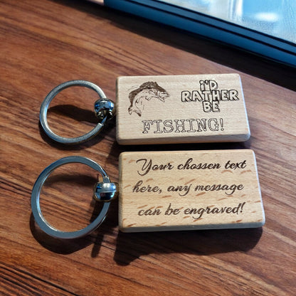 Personalised Fishing Keyring Gift