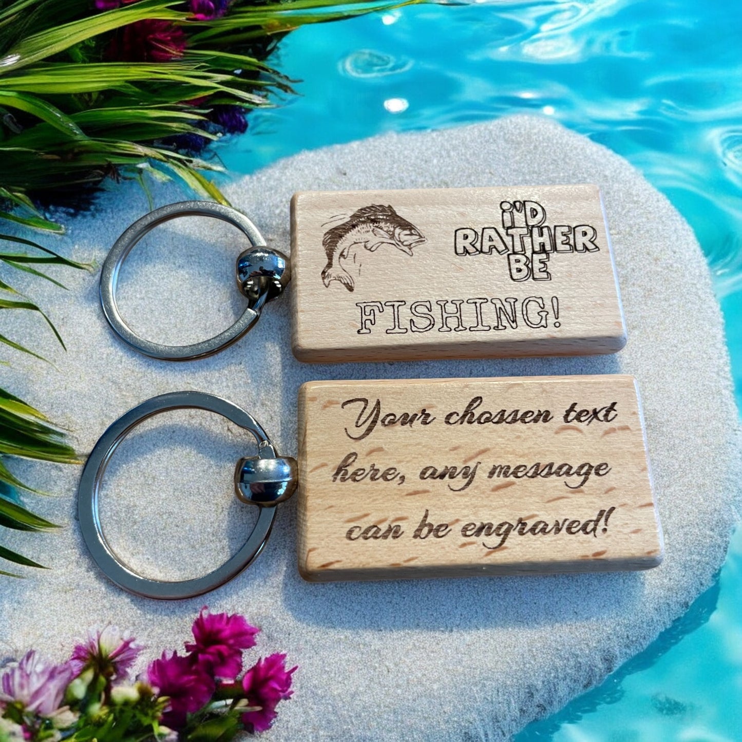 Personalised Fishing Keyring Gift