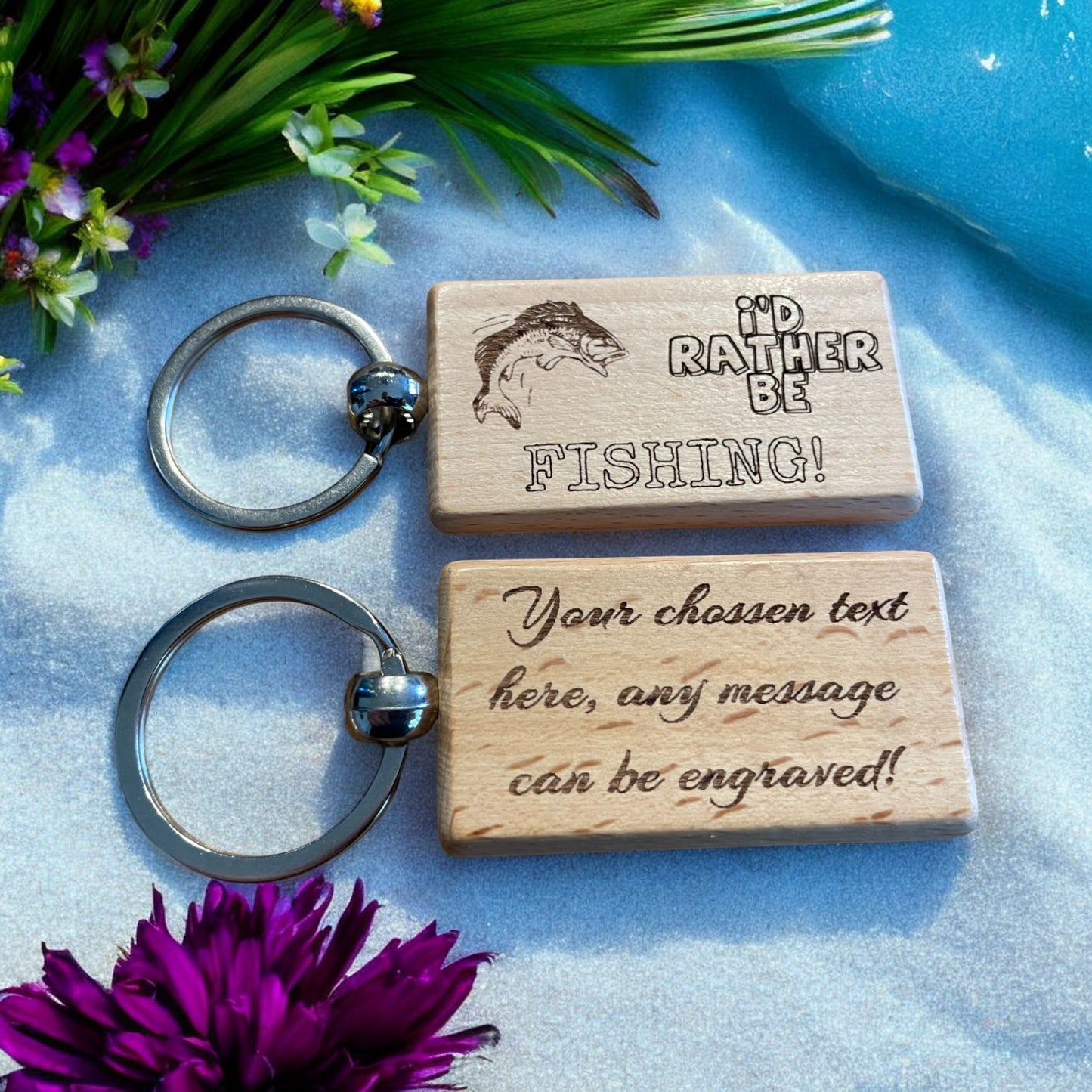 Personalised Fishing Keyring Gift