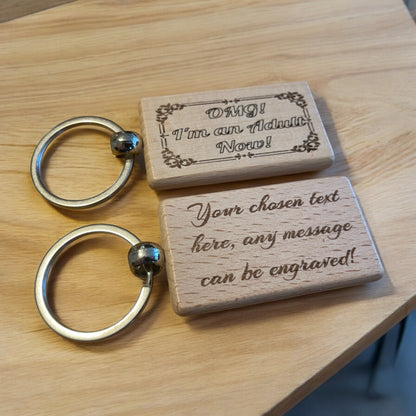 Personalised 18th Birthday Keyring Gift