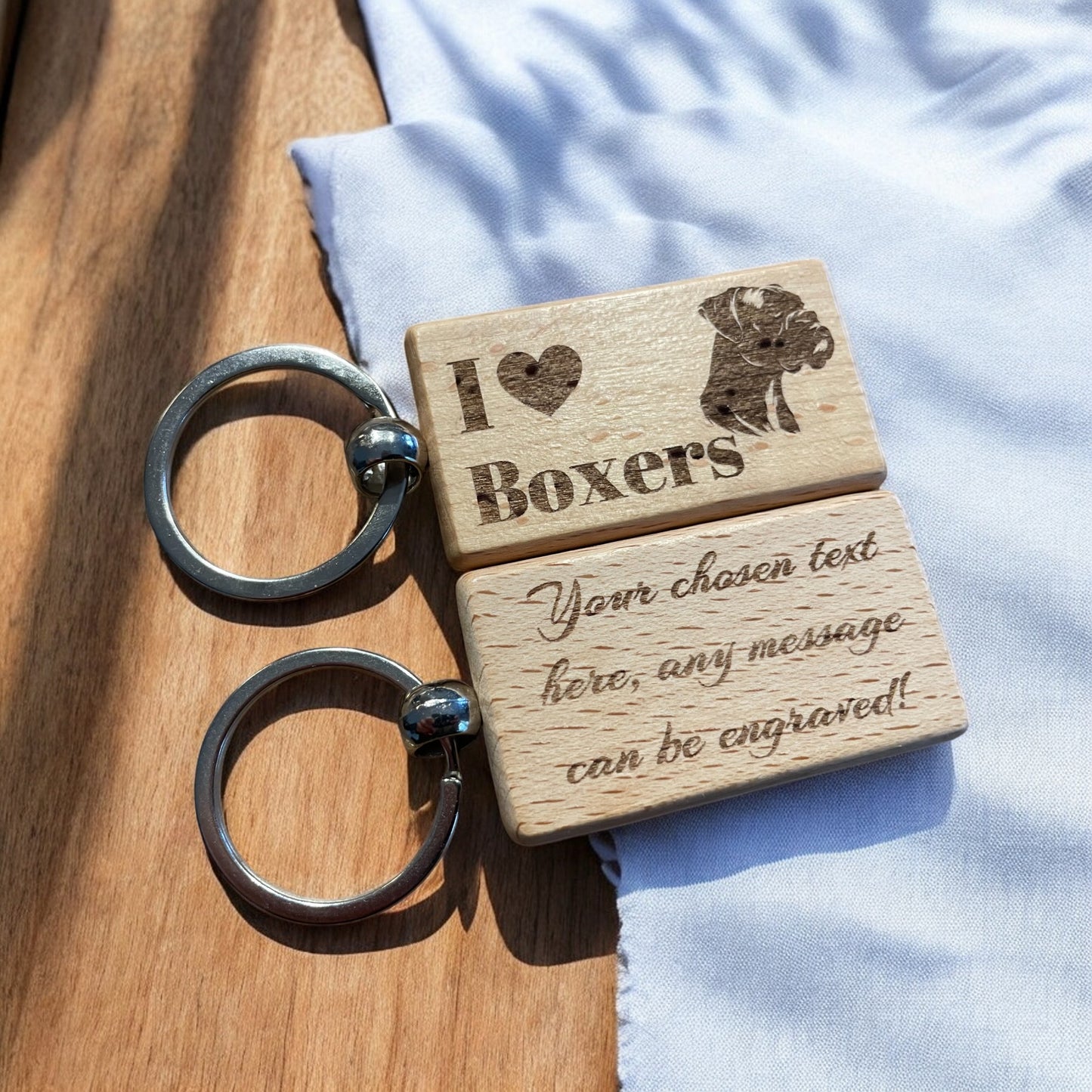 Personalised Boxer Dog Keyring Dog Lover Gift