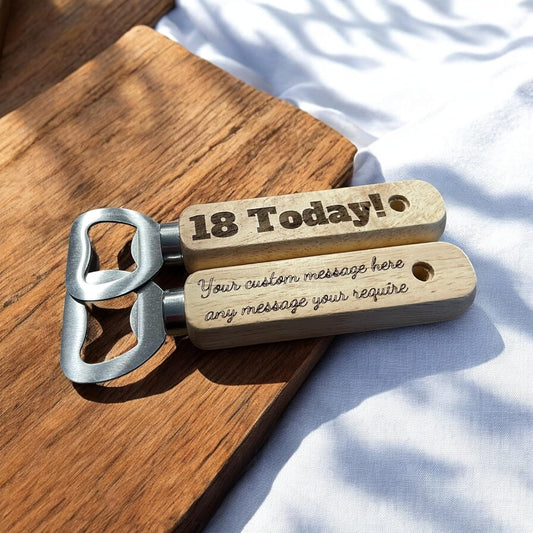 Personalised 18th Birthday Wooden Beer Bottle Opener | Ashton and Finch