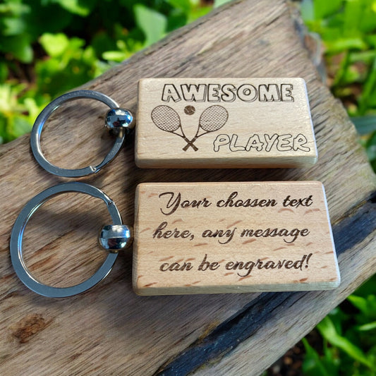 Personalised Tennis Keyring | Ashton and Finch