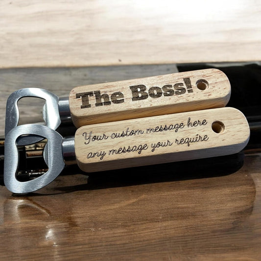 Personalised "The Boss" Wooden Beer Bottle Opener | Ashton and Finch