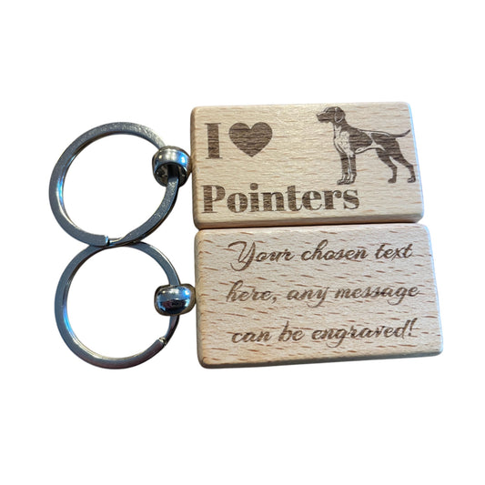 Personalised Wooden Pointer Keyring