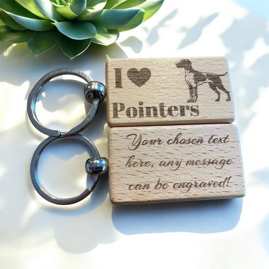 Personalised Wooden Pointer Keyring | Ashton and Finch