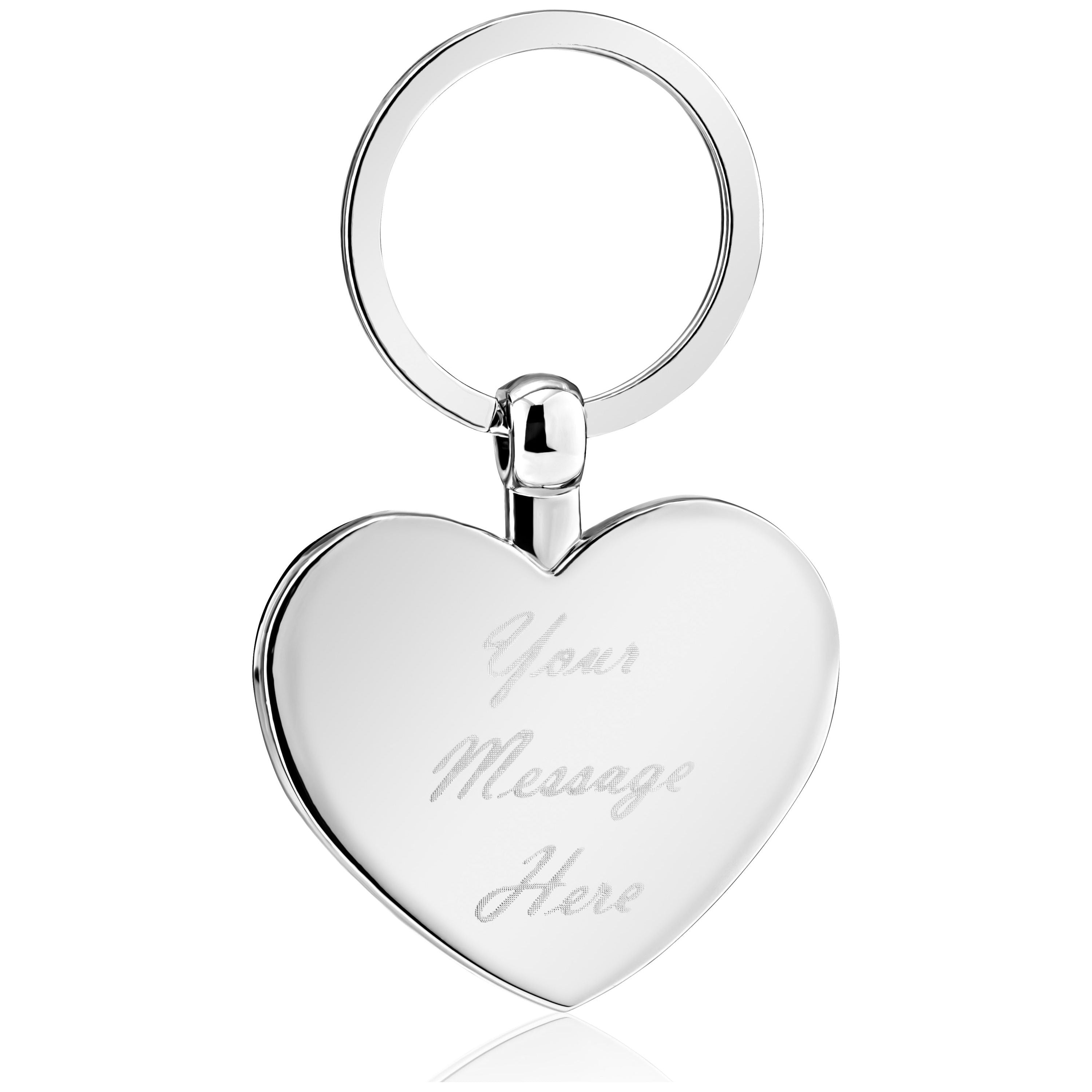 Silver heart clearance keyring