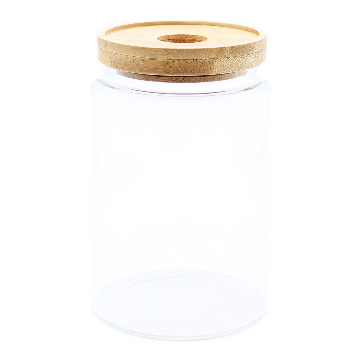 Cottage Bamboo Glass Jar - 15cm - Ashton and Finch