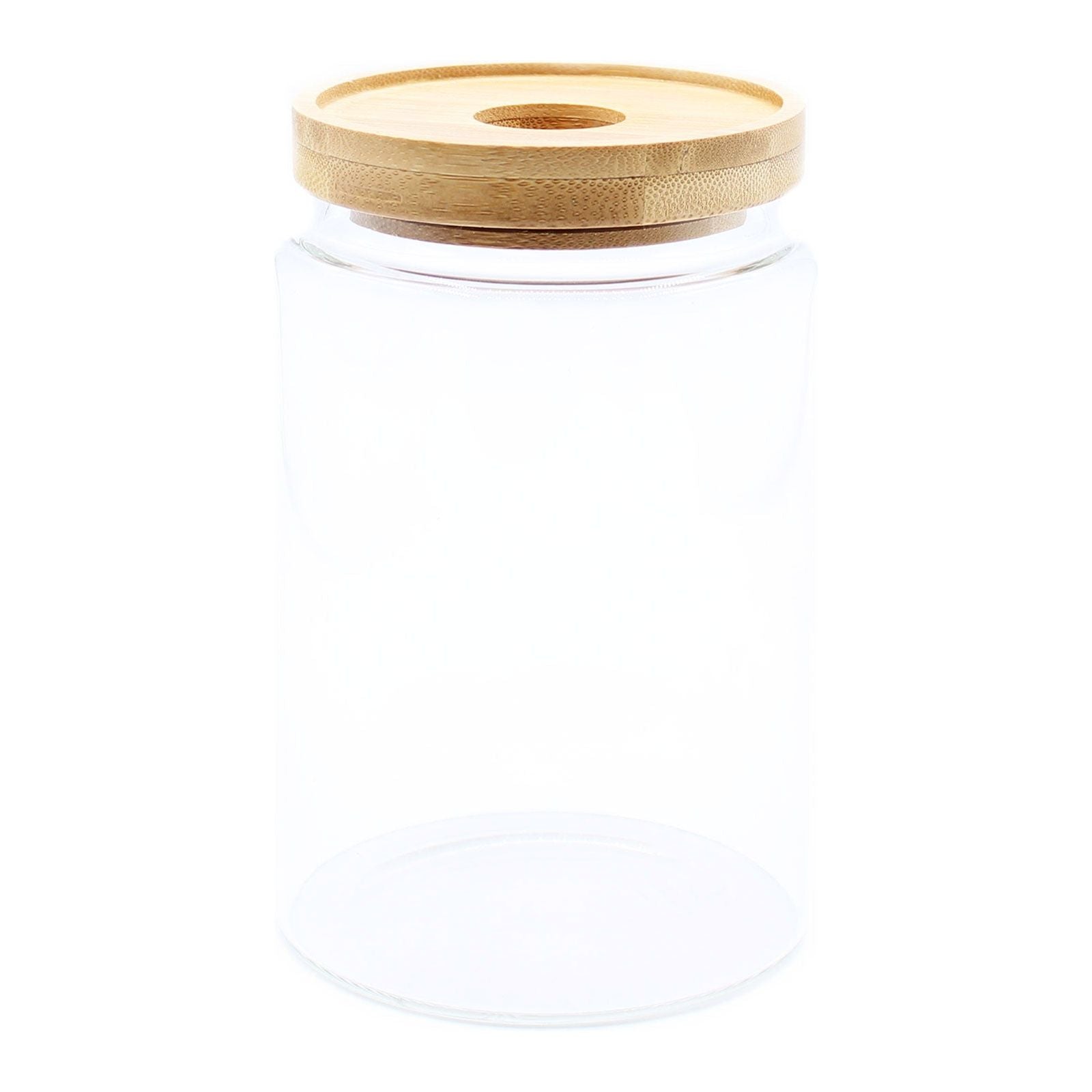 Cottage Bamboo Glass Jar - 15cm - Ashton and Finch