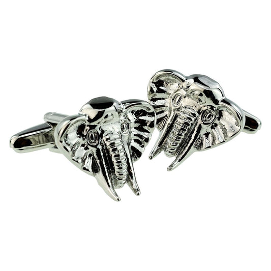 African Elephant Head Zoo Animal Cufflinks - Ashton and Finch