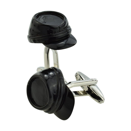 American Civil War Black Kepi Hat Cufflinks - Ashton and Finch