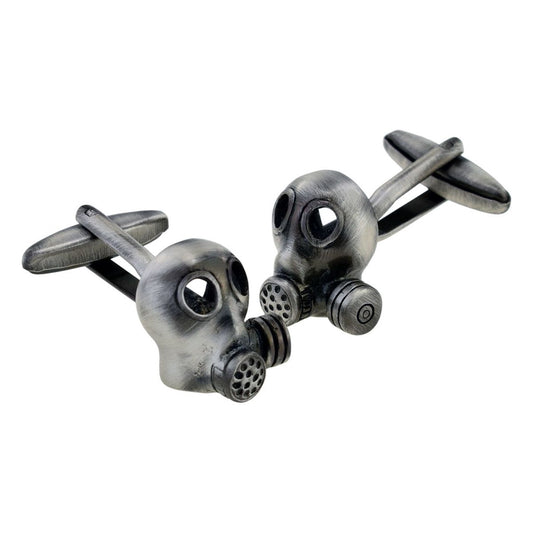 Antique Finish Gas Mask Cufflinks - Ashton and Finch