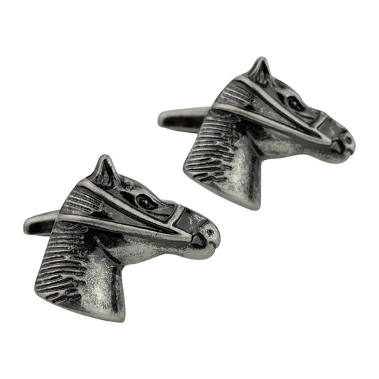 Antique Finish Horses Head Cufflinks - Ashton and Finch