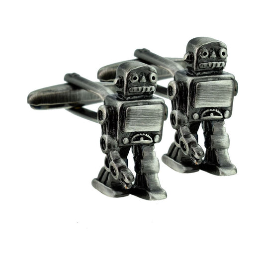 Antique Finish Retro Robot Cufflinks - Ashton and Finch