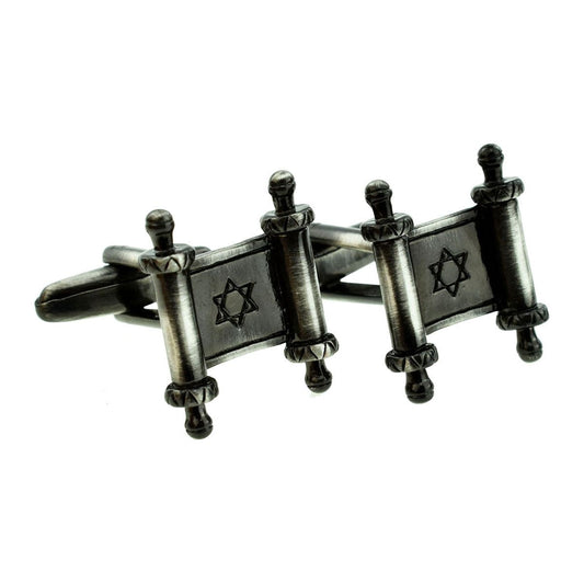 Antique finish Torah Scroll Cufflinks - Ashton and Finch