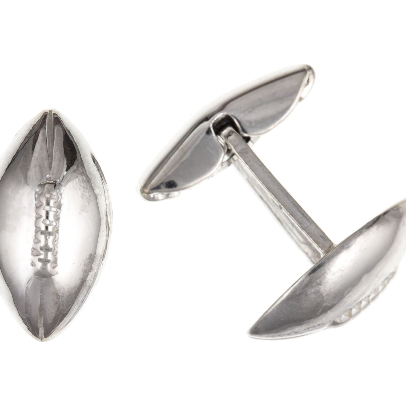 Rugby ball sale cufflinks sterling silver