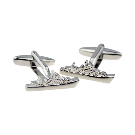 Battleship Design Cufflinks - Ashton and Finch