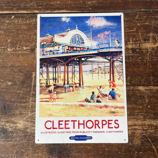 Vintage Metal Sign - British Railways Retro Advertising, Cleethorpes - Ashton and Finch