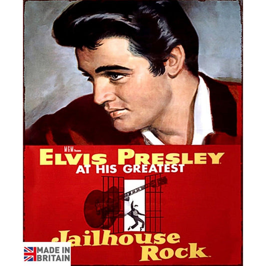 Small Metal Sign 45 x 37.5cm Elvis Presley Jailhouse Rock - Ashton and Finch