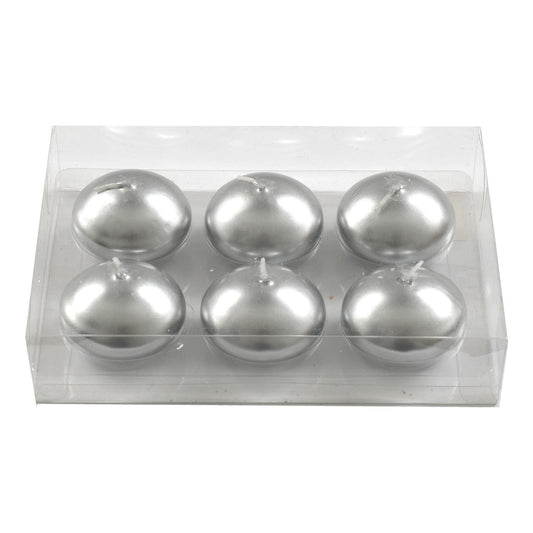 Pack of Six Silver Floating Candles - Ashton and Finch
