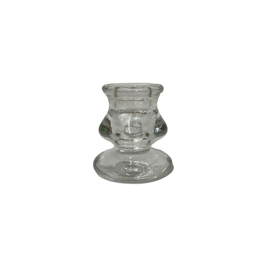 Clear Glass Candle Holder 6cm - Ashton and Finch