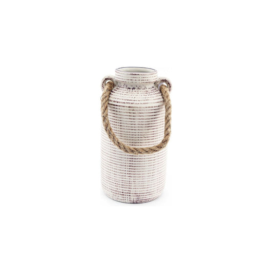 Small Stone Vase with Rope Handle - Ashton and Finch