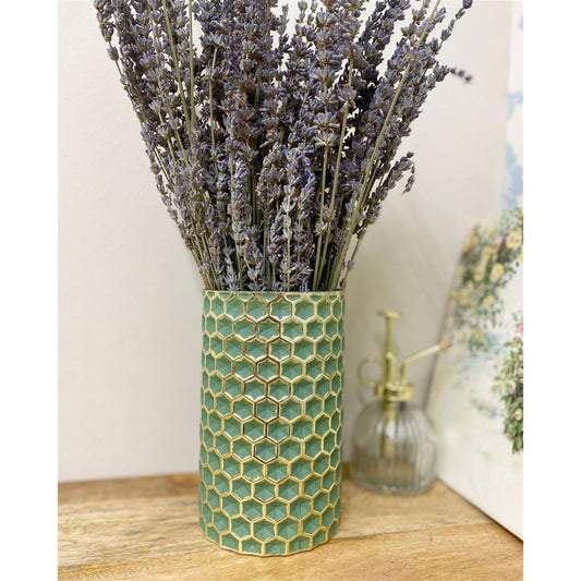 Honeycomb Vase Green - Ashton and Finch