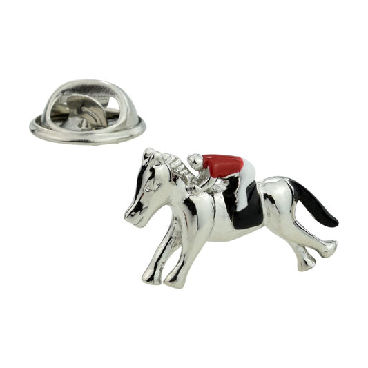 Jockey on Horseback Lapel Pin Badge - Ashton and Finch