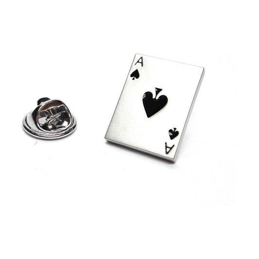 Matt Finish Ace of Spades Lapel Pin Badge - Ashton and Finch