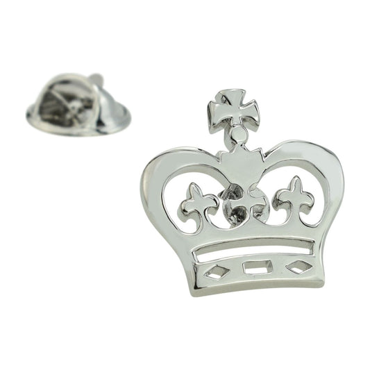 Flat Crown Design Lapel Pin Badge - Ashton and Finch