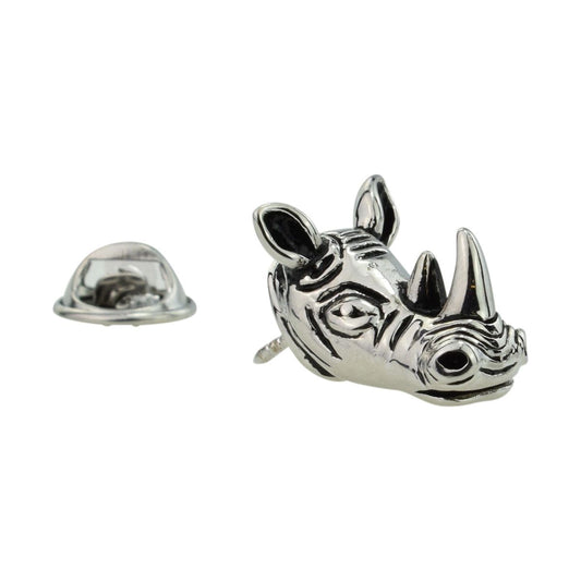 Rhino Head Lapel Pin Badge - Ashton and Finch