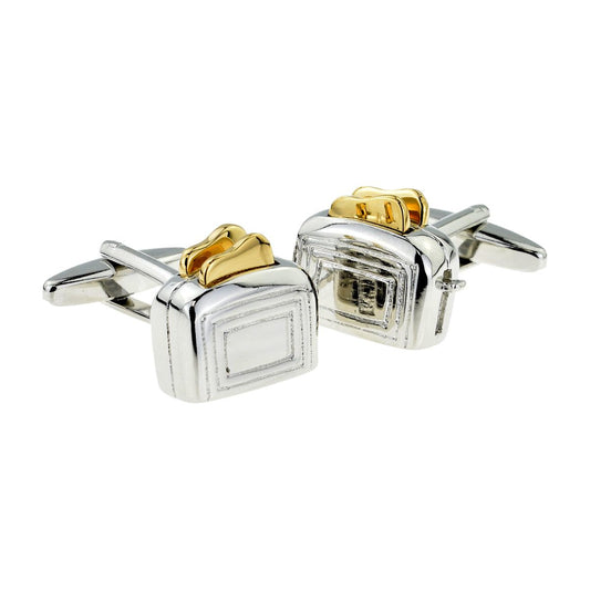 Toaster with Popped Toast Cufflinks - Ashton and Finch