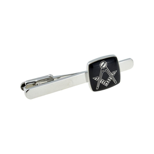 Masonic Black & Silver Tie Clip (No G) - Ashton and Finch