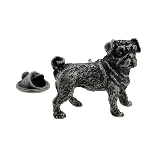 Pug Design Pewter Lapel Pin Badge - Ashton and Finch