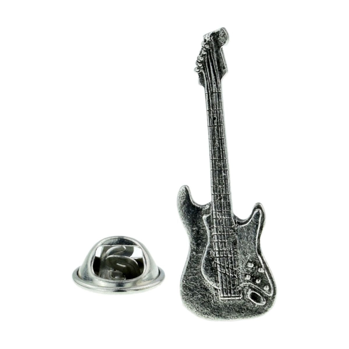 Electric Guitar Pewter Lapel Pin Badge - Ashton and Finch