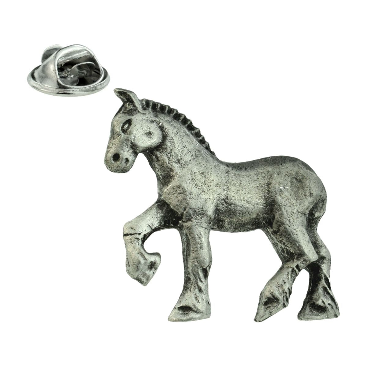 Shire Horse Lapel Pin Badge in British Pewter - Ashton and Finch