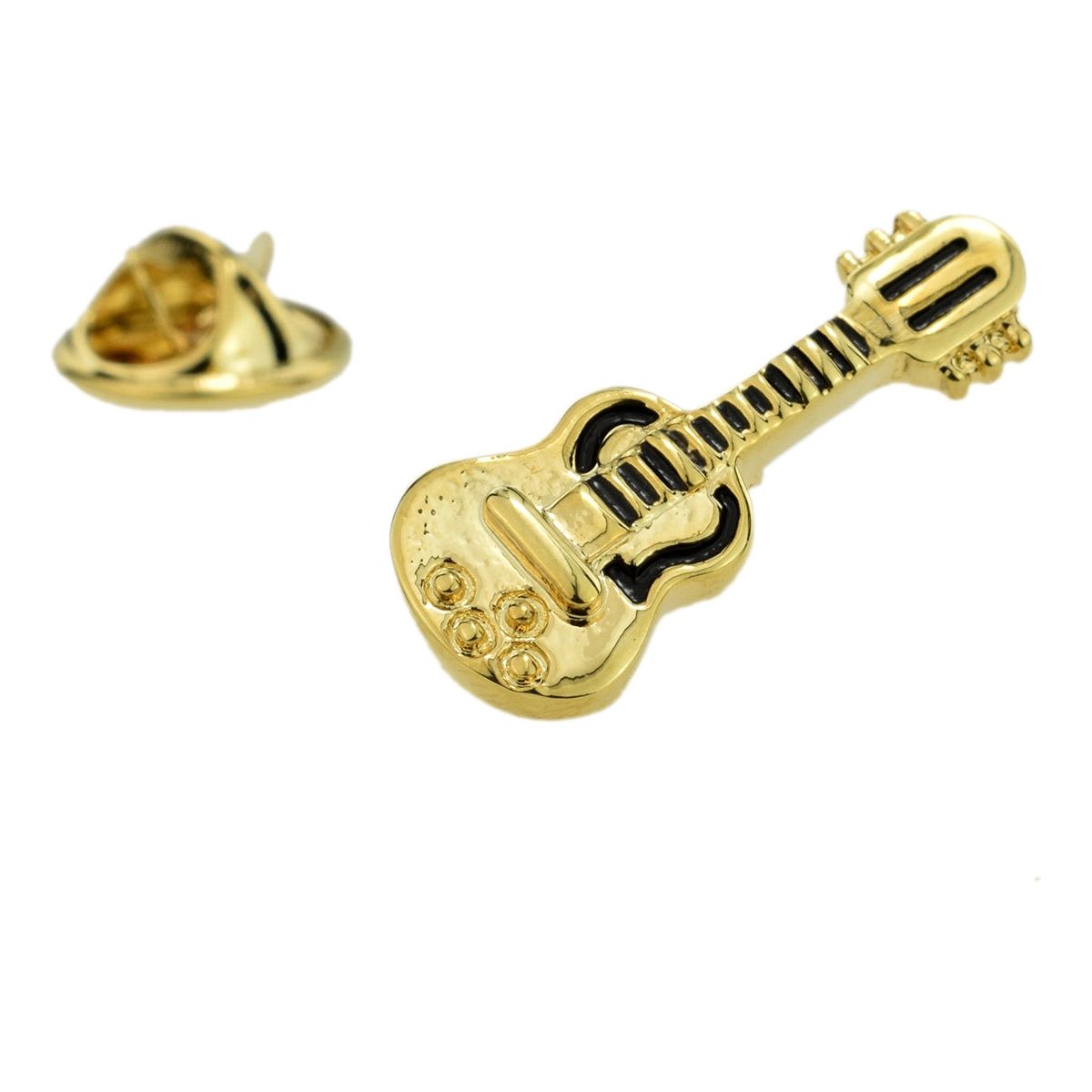 Golden Electric Guitar Lapel Pin Badge - Ashton and Finch