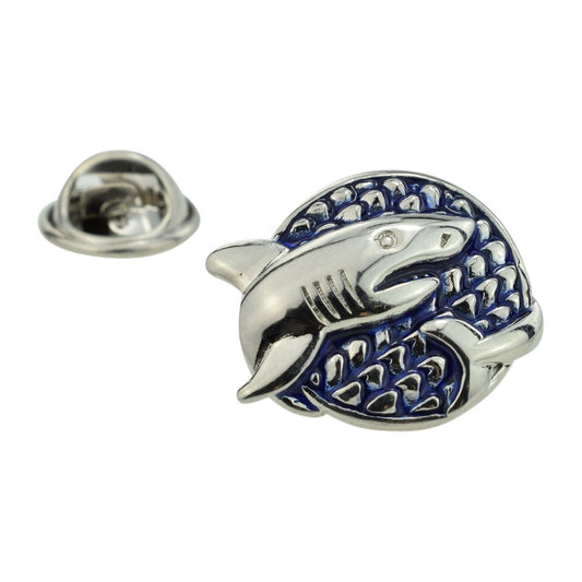 Round Shark Design Lapel Pin Badge - Ashton and Finch