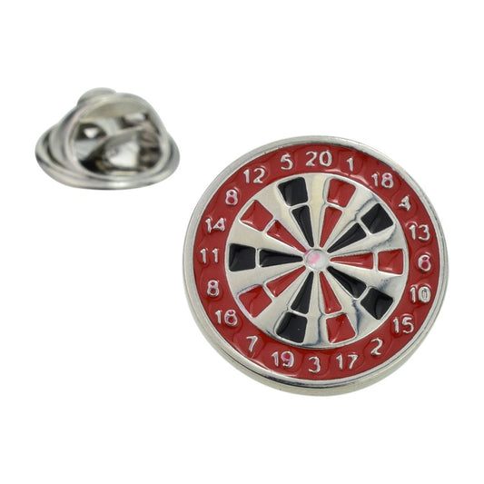 Red & Black Dartboard Lapel Pin Badge - Ashton and Finch