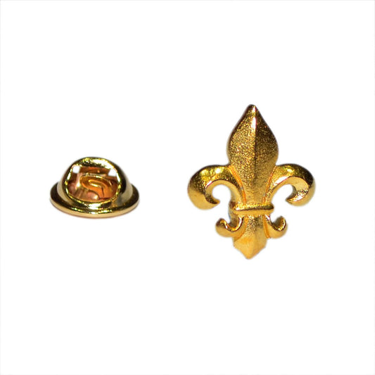 Golden Fleur de Lys Lapel Pin Badge - Ashton and Finch