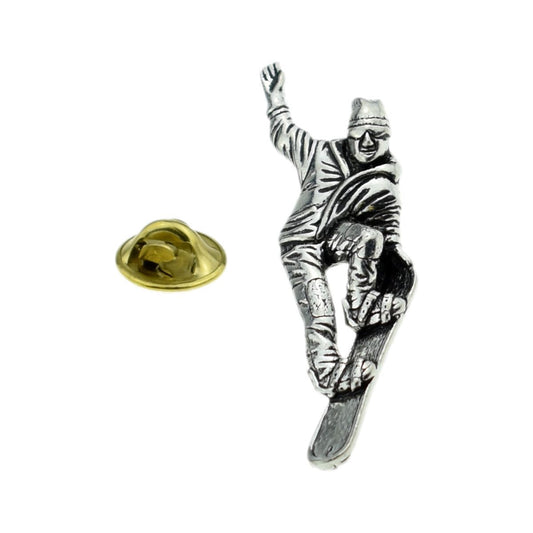 Snowboarder English Pewter Lapel Pin Badge - Ashton and Finch